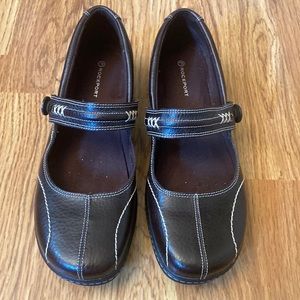 Rockport Brown Leather Mary Jane’s
